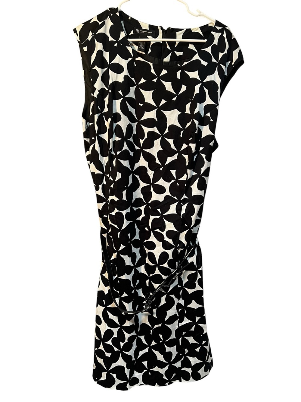 Inc International Concepts Women's Plus Size 22W Midi Dress Black White Floral